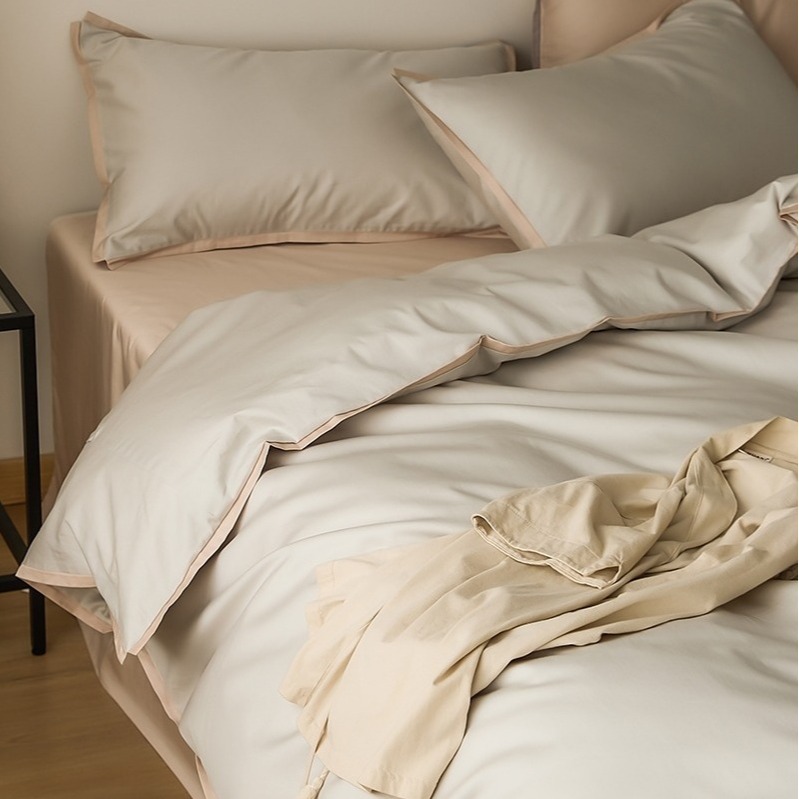 Elegant Bedding Set In Pure Cotton Nordic Style Four Piece Bed Set_voghion.com