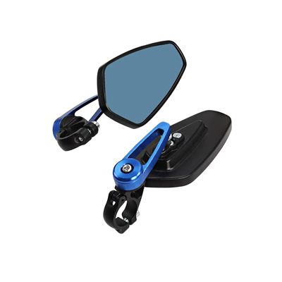 Motorcycle rearview mirror Prince modified retro handlebar - own-mirror-blue-blue-glass
