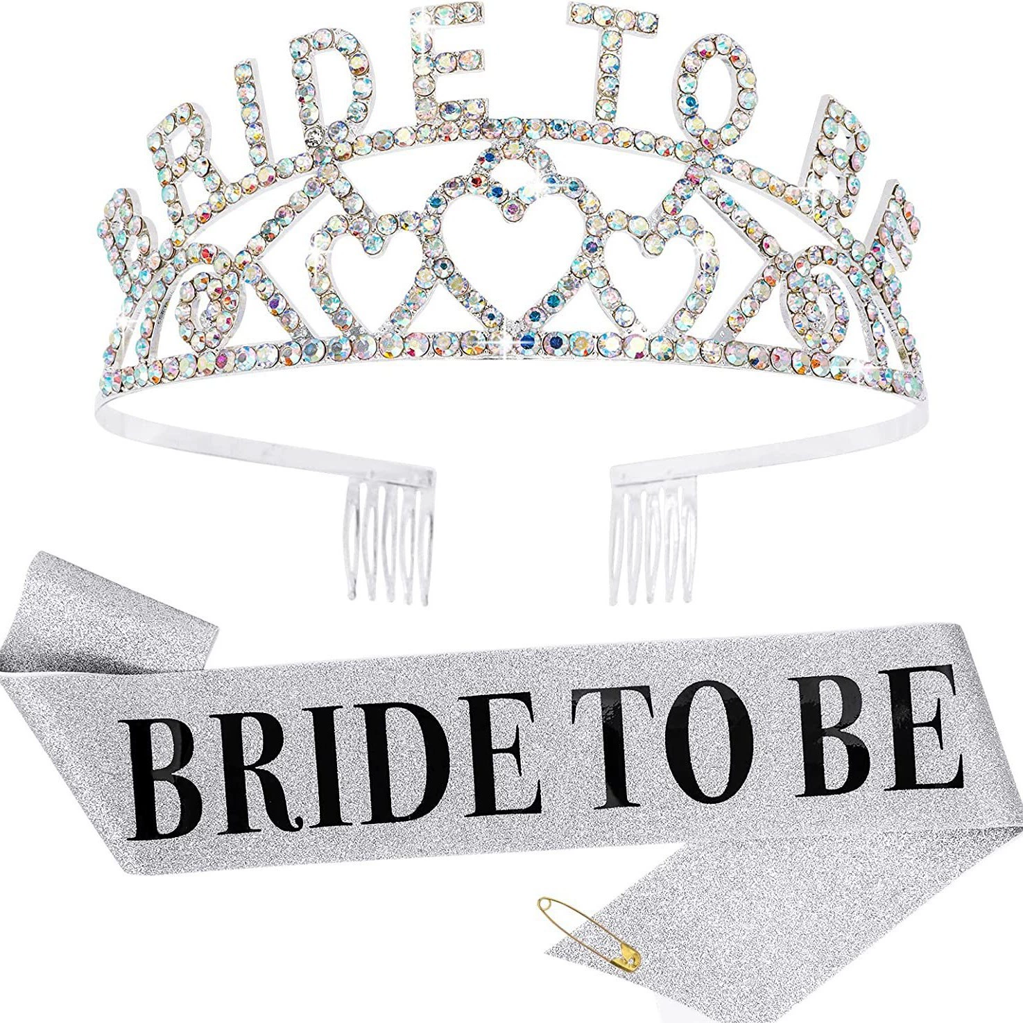 Золотая блестящая лента с надписью BRIDE, корона для невесты, праздничное декоративное украшение, лямка, аксессуар для вечеринок