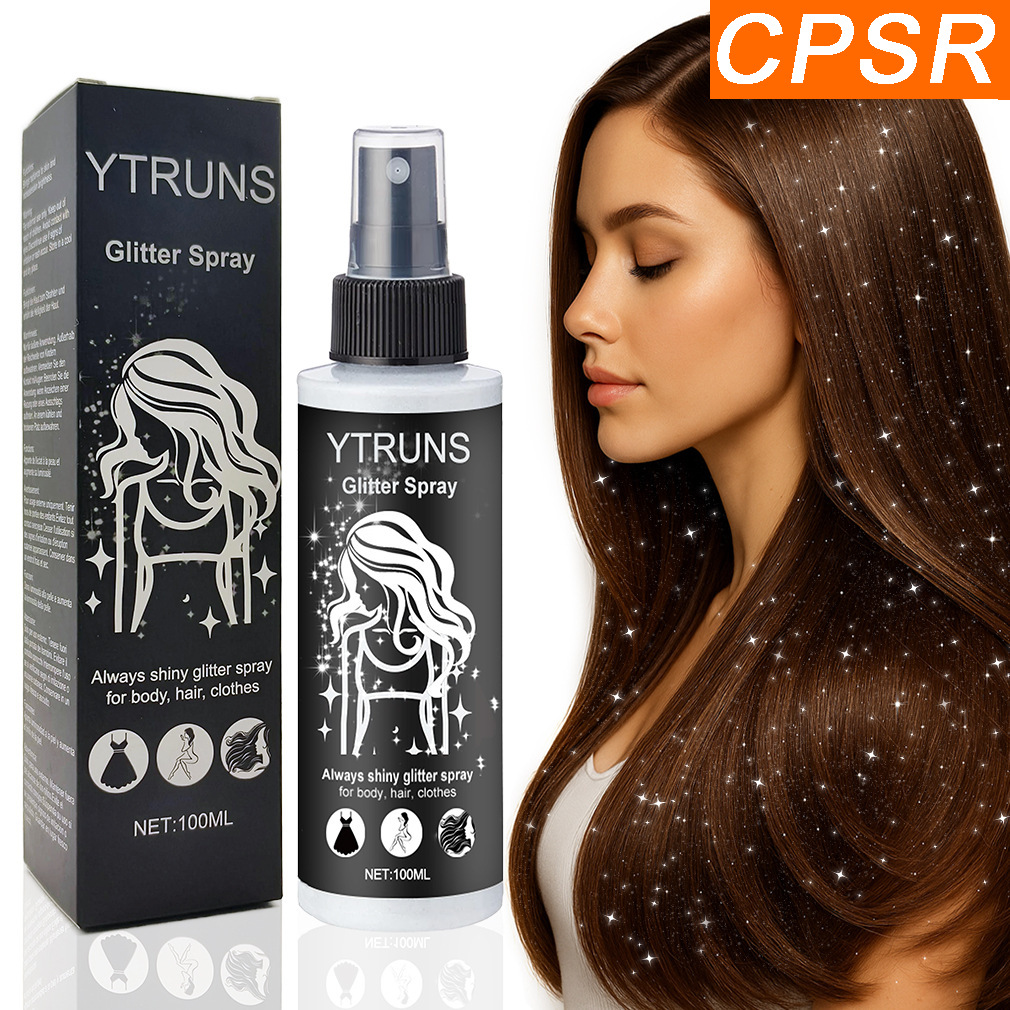 YTRUNS Brightening Glitter Spray 100ML Halloween Party Night Shop Clothes Glitter Spray