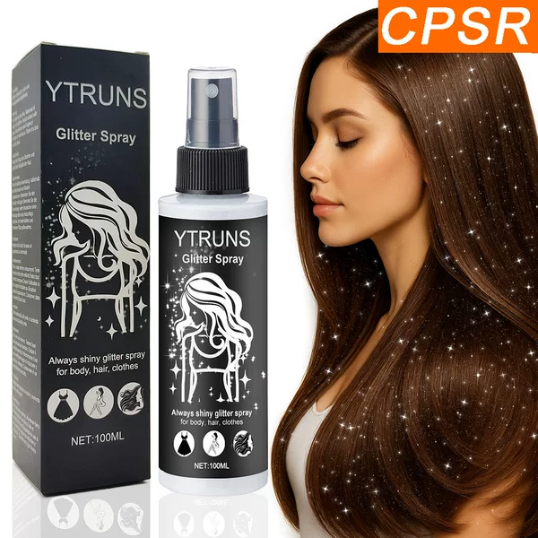 YTRUNS Brightening Glitter Spray 100ML Halloween Party Night Shop Clothes Glitter Spray