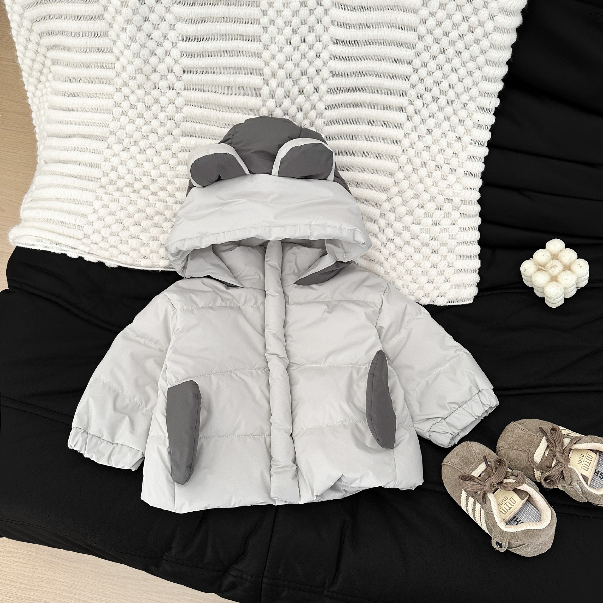 Invierno para niños, nueva ropa coreana para bebés, lindos bebés encapuchados, chaqueta de invierno, chaqueta cálida de invierno.