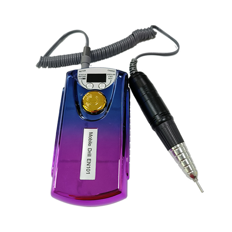 Máquina Eléctrica de Uñas con Gradiente de Color EN101 para Remover Uñas y Cutículas, Set Portátil Recargable