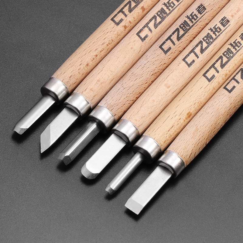 雕刻刀木刻 套装橡皮章刻木木雕手工刻刀版画篆刻木工工具diy全套