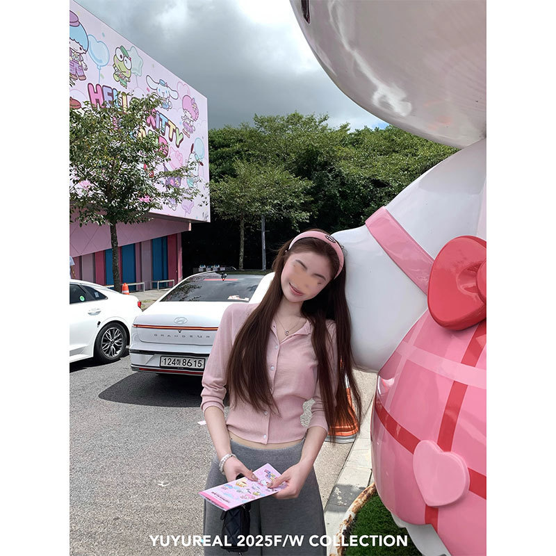 YUYUREAL 简单主义 60支超细质感羊毛中袖开衫|undefined