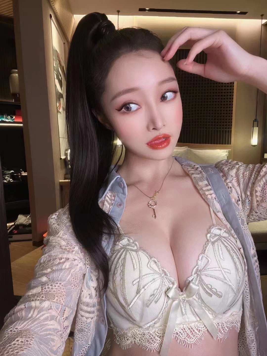 8158 puro deseo completo bordado pequeño pecho push up tentación concentrada ropa interior completa sin anillo de acero cómodo sujetador traje