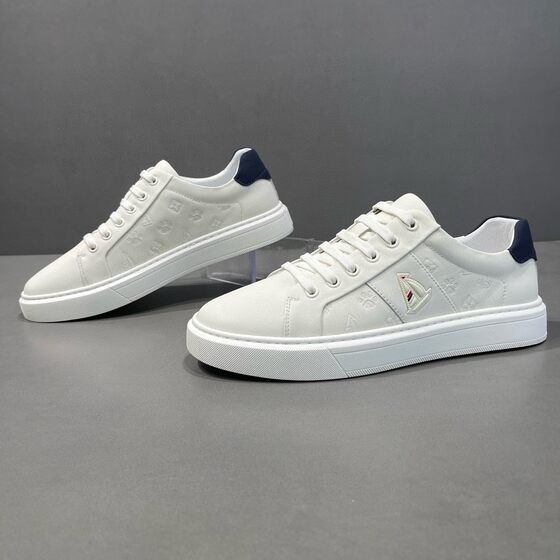 Genuine Leather Sneakers Men's Trendy All-match Shoes European Station Men's Shoes Men's Light Luxury Slip-on Lazy Shoes Casual Shoes