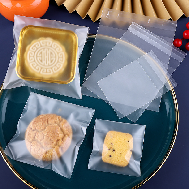 磨砂透明雪花酥饼干包装袋独立曲奇蔓越莓牛轧饼蛋黄酥月饼自封袋