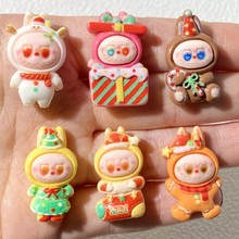 圣诞礼盒布布树脂配件奶油胶手机壳钥匙扣冰箱贴洞洞鞋车载摆件