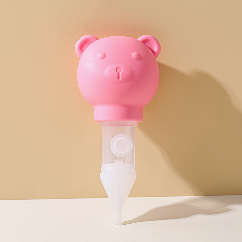 Aspirador Nasal Anti-reflujo para Bebé de Plástico para Limpieza Nasal de Recién Nacidos