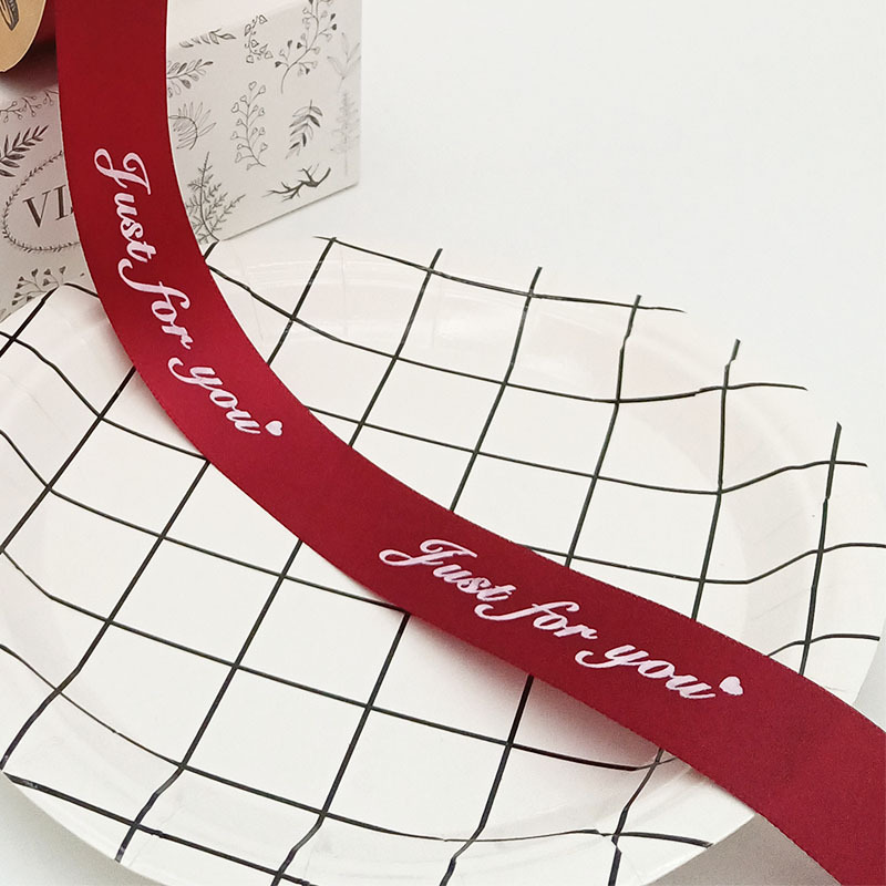 Inglés poliéster cinta flores regalo cinta DIY regalo decorativo cinta de embalaje ramo cinta al por mayor