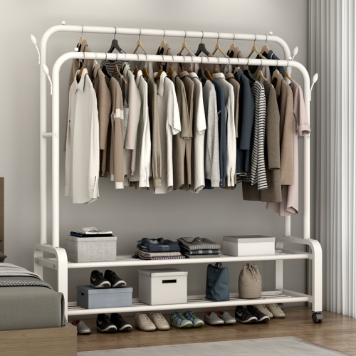 Simple wardrobe hanger dormitory rental fabric clothes rack home iron rack bedroom storage modern simple