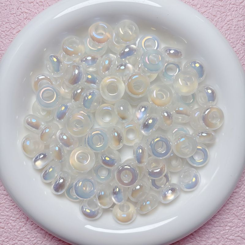 光面14mm树脂条纹彩虹撞色算盘隔珠串珠diy手机链发饰项链材料配|undefined