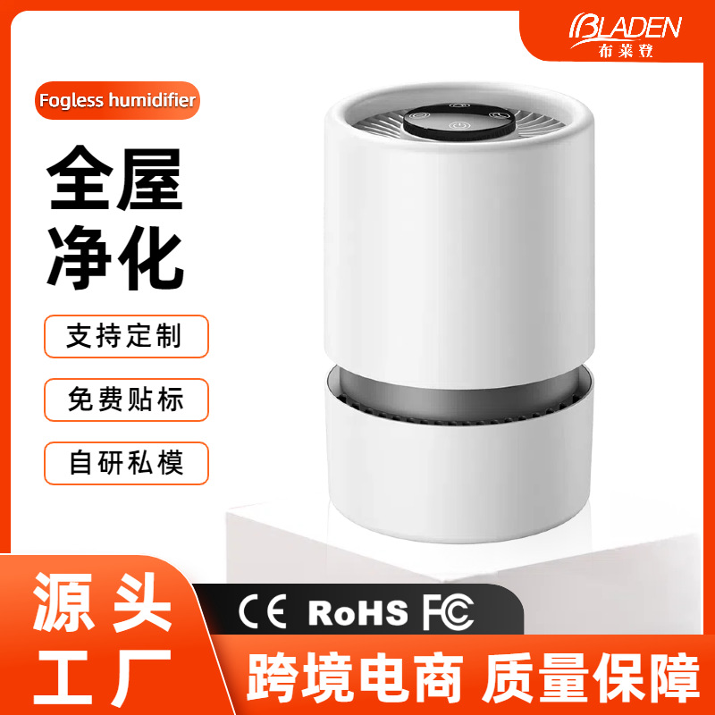 Cross-Border Desktop Home Air Purifier Office Smoke and Dust Odor Removal Negative Ion Purifier Source Removal Wholesale