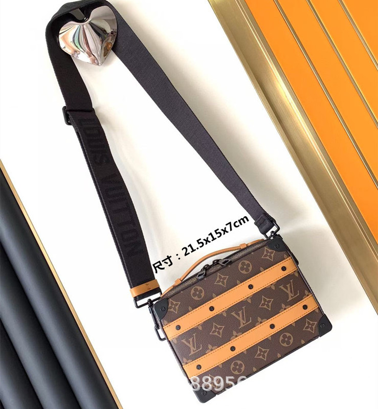 直接供給クロスボーダー m lv メンズバッグレディースバッグブラックウォリアーメッセンジャーバッグ枕バッグチェーンバッグボックスバッグポータブルブリーフケース|undefined