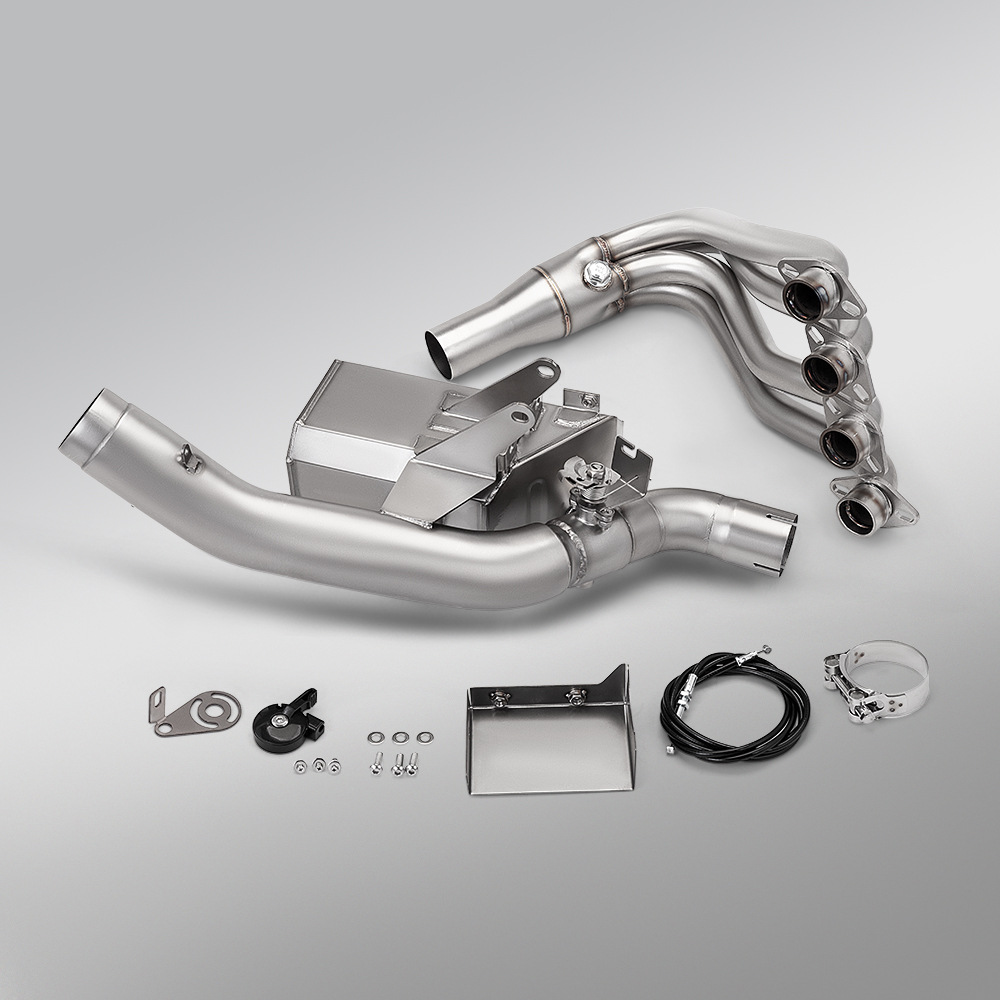 Zxjc Zhang Xue Motorcycle 500Rr Full Exhaust Pipe Modification Single Swingarm Dual-Channel Valve Box Front and Rear Sections