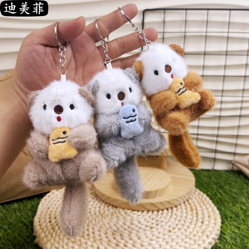 クリエイティブかわいいアザラシペンダントぬいぐるみ魚猫人形バッグ人形キーホルダー人形小さなギフト|undefined