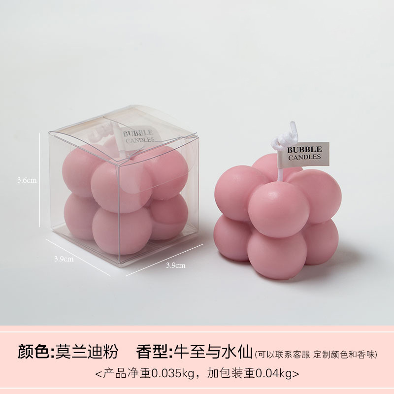 Cubo de Rubik Velas de aromaterapia de alto nivel Regalo de cumpleaños Estilo hecho a mano Fragancia linda Velas pequeñas Regalo de mano