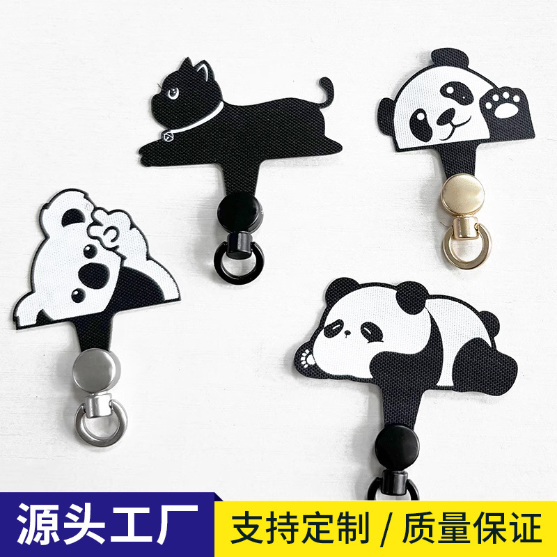 Arope Phone Lanyard Pad Cartoon 360-Degree Rotating Nylon Hanging Pad Lying Panda Crossbody Lanyard Clip Arope Phone Lanyard Pad Cartoon 360-Degree Rotating Nylon Hanging Pad Lying Panda Crossbody Lanyard Clip
