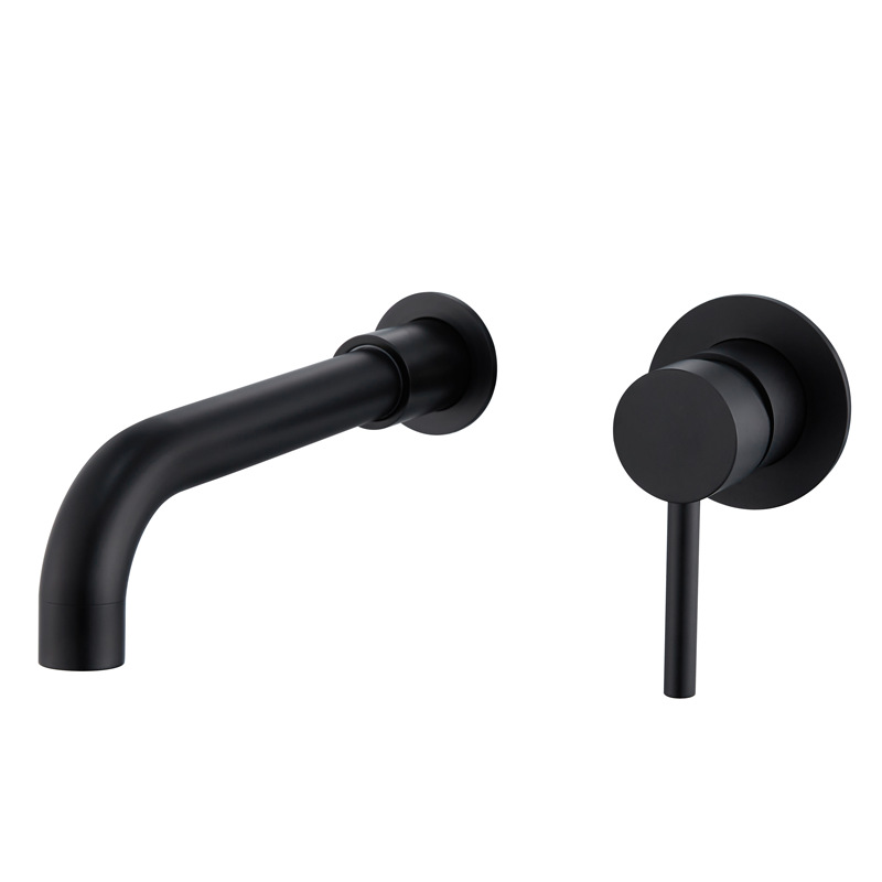 Oscilación de lavabo redondo-negro