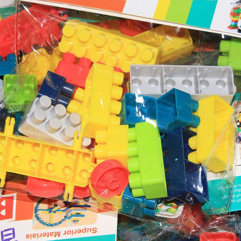 Kinder-Spielzeug Beutel Bausteine DIY pädagogische große Partikel Montageblöcke Aufklärung Vorschulbildung Montage 2-Yuan-Laden Großhandel