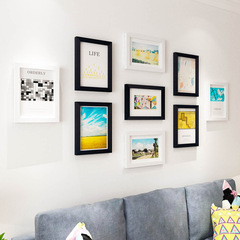 照片牆九宮格7寸影樓兒童免打孔創意組合客廳牆壁9宮格相框掛牆