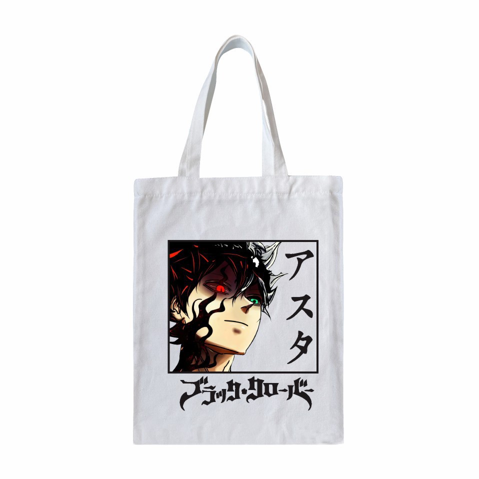 Bolso de lona de hombro para estudiante Black Clover