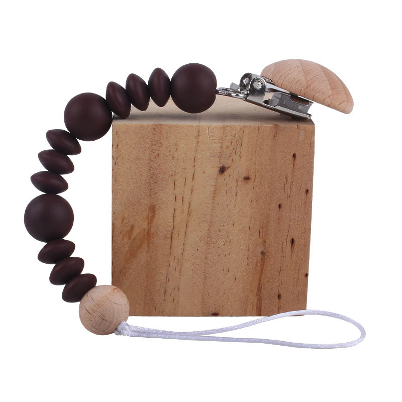 Bebé chupete de silicona pezón anti-gota cadena bebé juguete clip de chupete de haya suministros maternos e infantiles Amazon nuevo