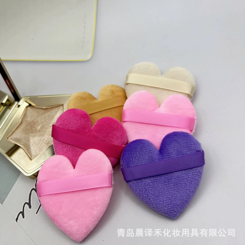 Triangular Makeup Sponge, double-sided soft powder puff, 70×65×10 mm, cotton