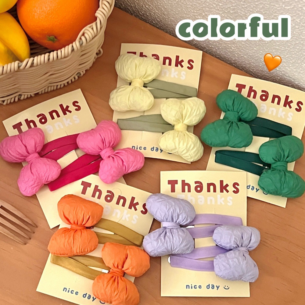 Nuevo macaron arco gordo dulce lindo BB clip para el cabello para las niñas clip de borde de frangeo universal clip