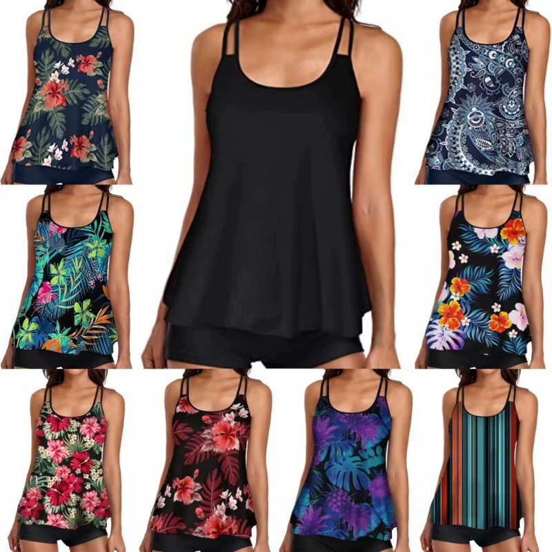 Европейские и американские купальники, раздельный купальник для горячих источников, пляжная юбка-купальник с защитой от солнца, женский комплект для трансграничной торговли Amazon, летний спортивный стиль