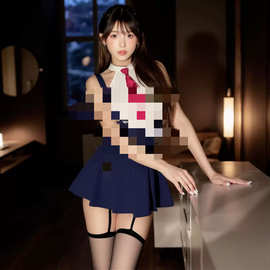哲影大码情趣内衣学生装制服学院jk校园诱惑激情短裙免脱床上套装