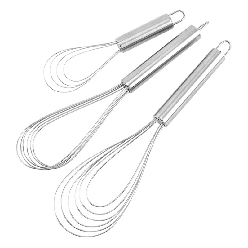 All-steel thin tube egg beater baking gadgets creative fan-shaped stainless steel egg beater multi-function handheld stirring rod