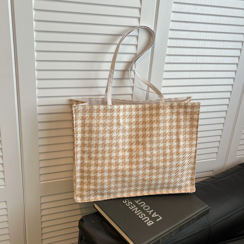 Bolsa de lana para mujeres bajo la axila de gran capacidad japonesa estilo coreano bolso de hombro para estudiantes de secundaria de moda bolso de tela de mano