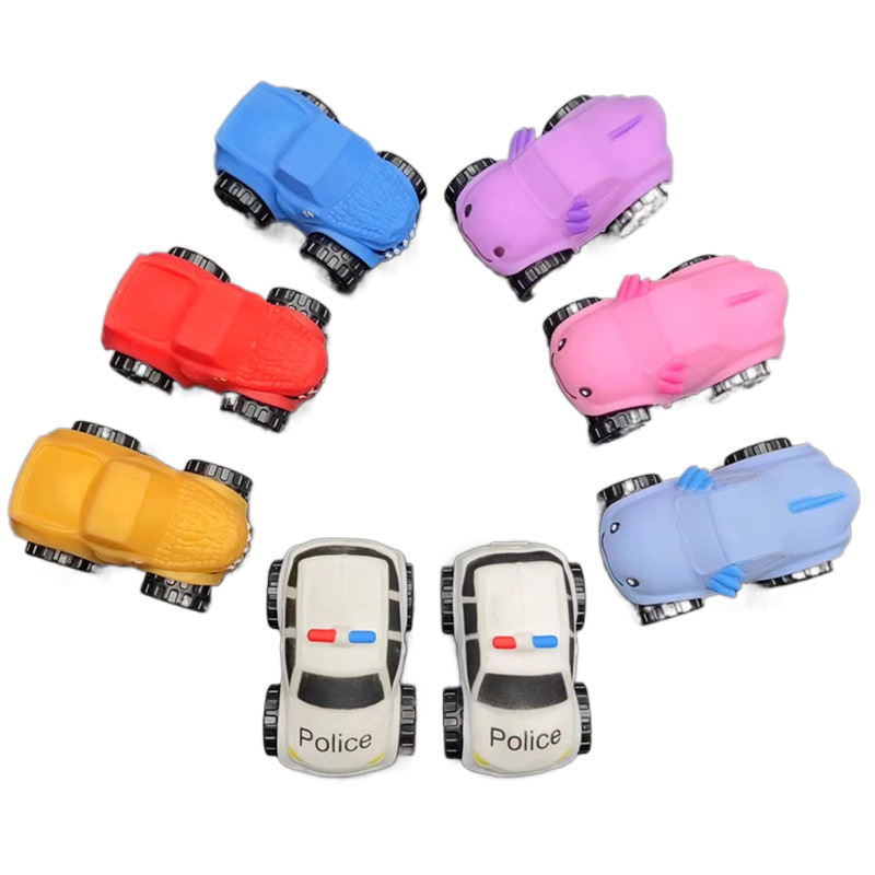 Tiktok-Style Stress-Relief Pull Car Transforming Car Creative Wheeled Sand Scooter Popular Dinosaur Police Car