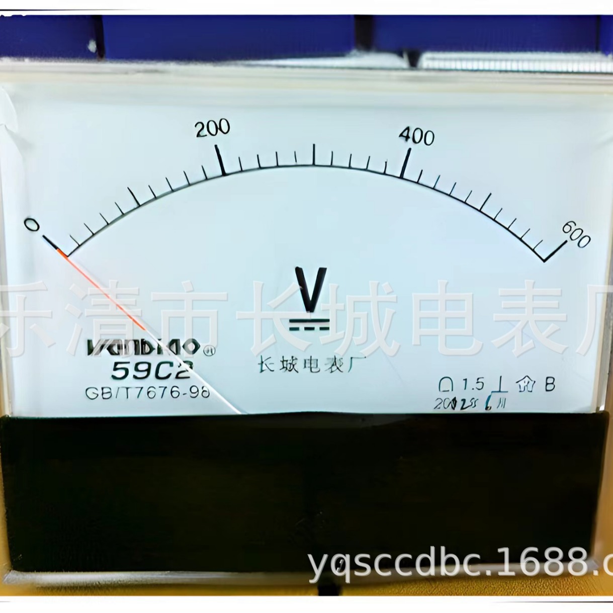 长城电表厂 59C2  600V 直流指针电压表  120*100