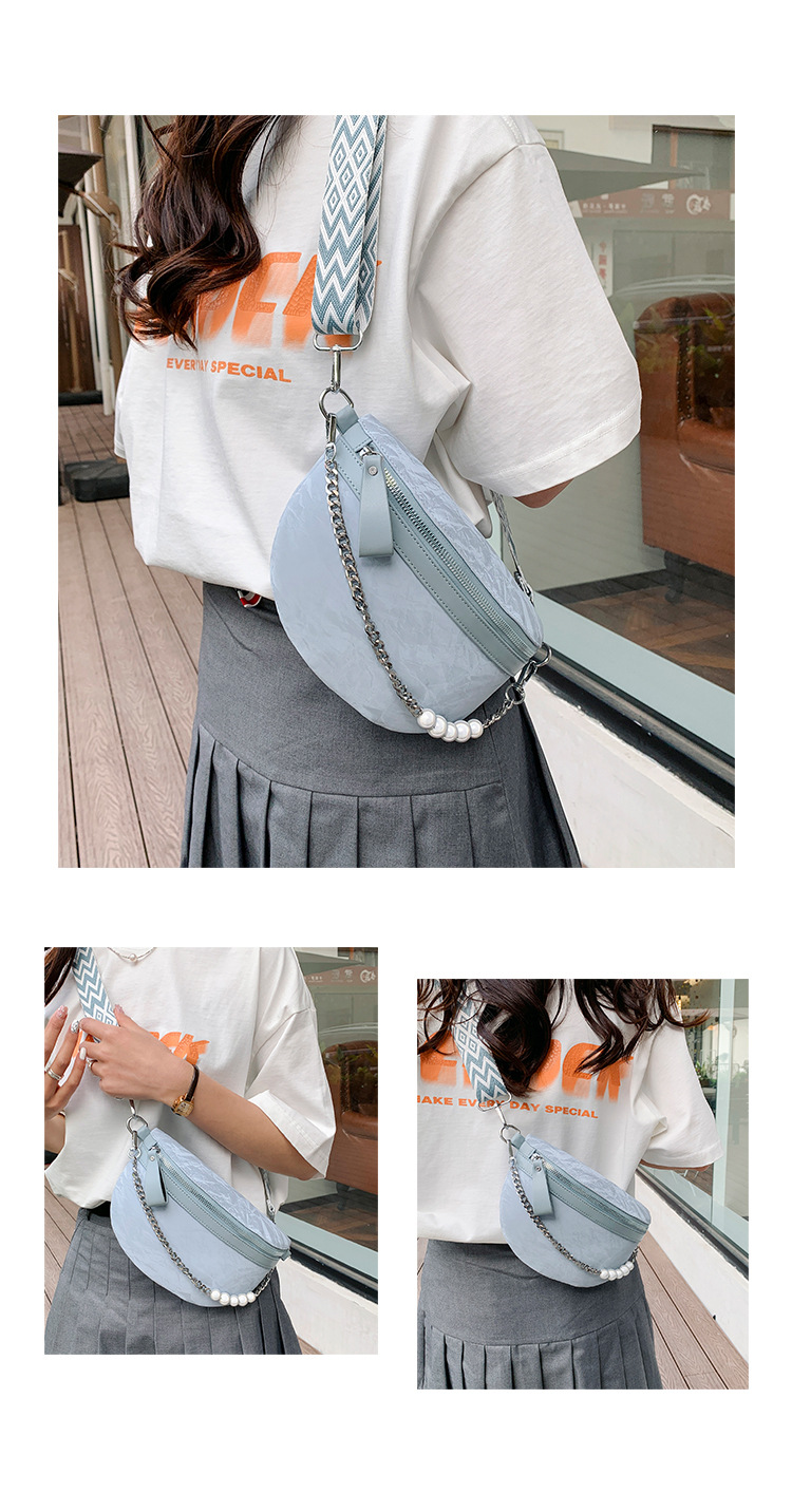 750g Weight Nylon Lining Material Zipper Closure Type Single Shoulder Strap Strap Type Crossbody Bag Bags Type Casual, Holiday Occasion Pu Leather Material Solid Color Pattern All Seasons Season Women's Gender Vintage Style, Streetwear Style Dumpling Shape Shape Medium Size Women's Vintage Style Streetwear Solid Color Pu Leather Waist Bags 2