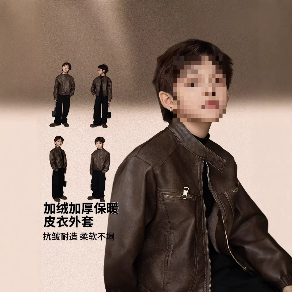 Осеннее термобелье для мальчиков, детская полупролеглая стеганая fashionable jacket для подростков, корейский стиль