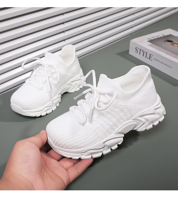 Mädchen Sneaker Mit Dicker Sohle Und Schnürung Aus Mesh_voghion.com