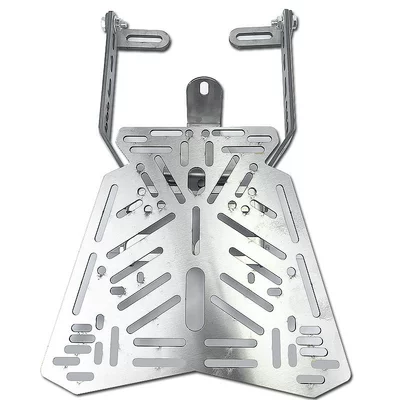 Motorcycle tail Rack for Electric Vehicles, Three-Hole - 201-stainless-steel-three-hole-combination-short-sheet-metal-horizontal-support-29x27-butterfly-plate