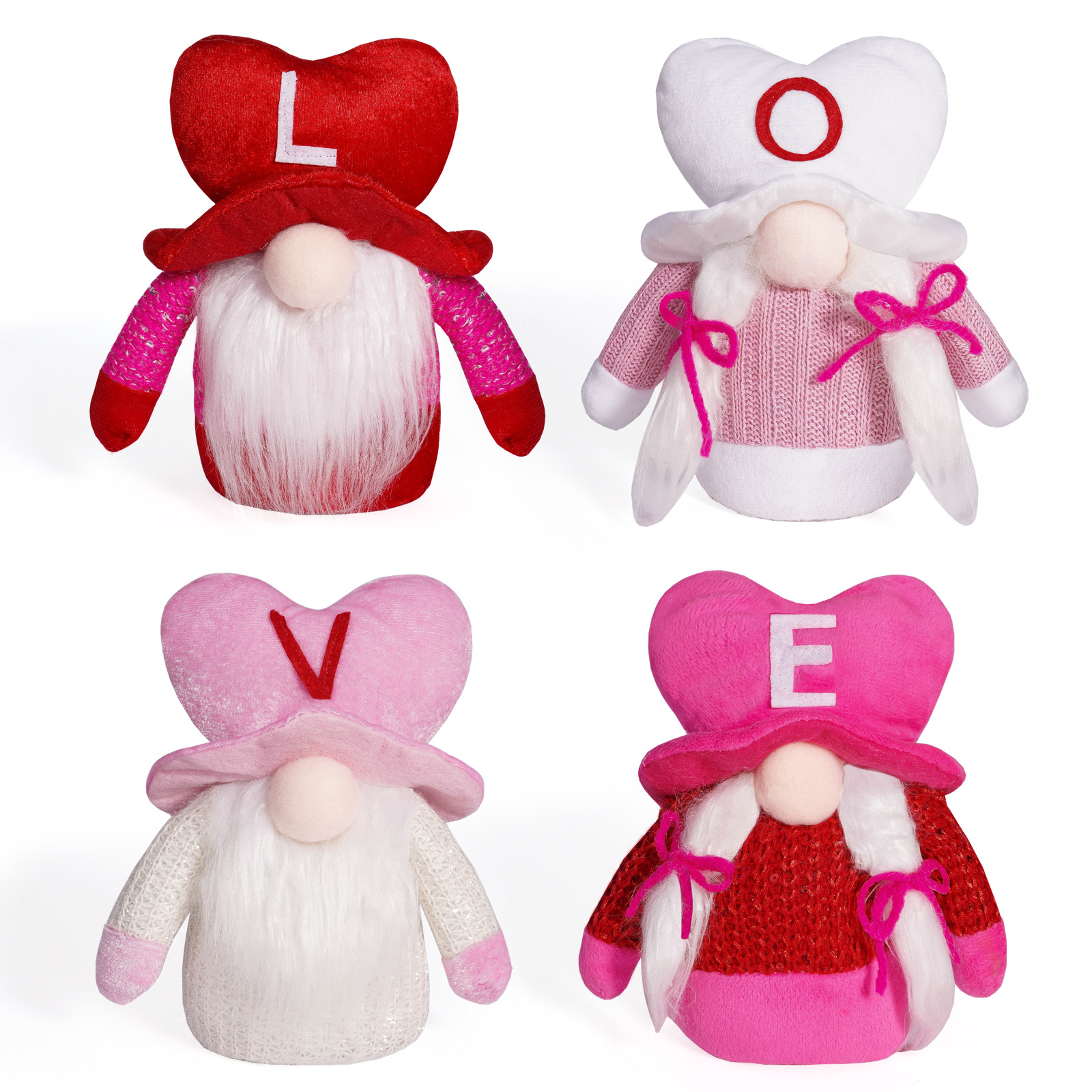 Nuevos productos transfronterizos de muñecas sin cara del día de San Valentín creativas LOVE Rudolph muñecas adorables decoraciones navideñas decoraciones