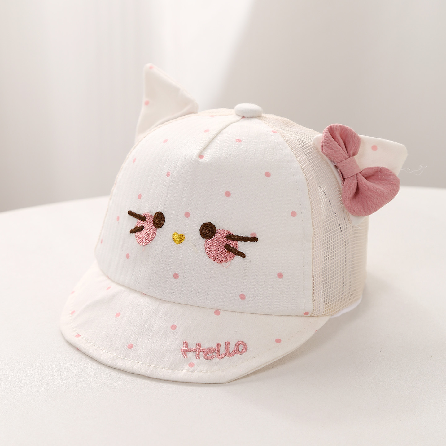 Chapéu de Sol Infantil Casual com Proteção Solar UPF 50+ para Bebês, Modelo Fino, Boné de Proteção Fofo para Meninos e Meninas, Chapéu de Sol de Malha Respirável para Recém-Nascidos_voghion.com