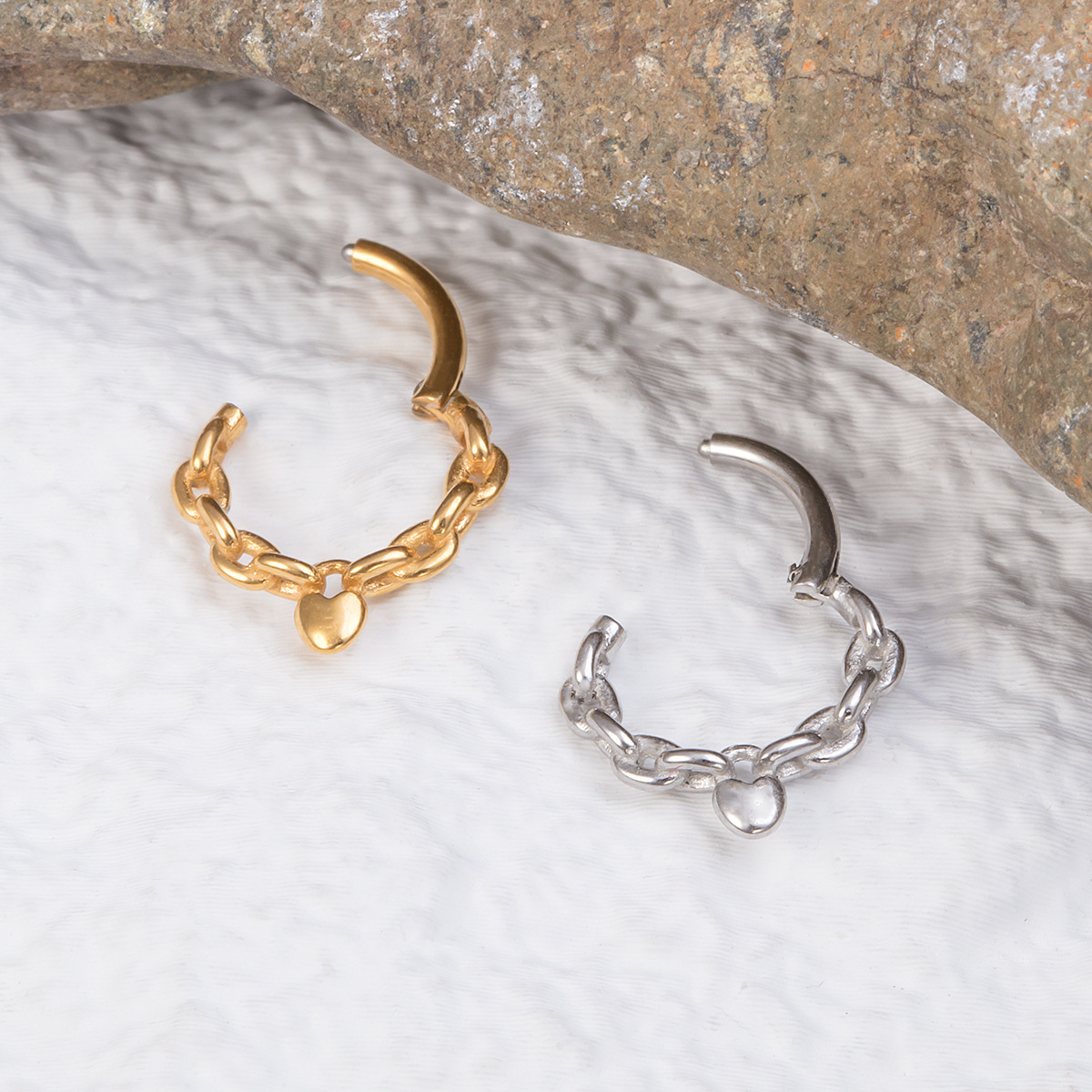Golden nose piercing stainless steel