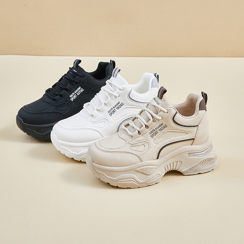 Zapatillas de Plataforma para Mujer AT901-1, PU, Suela de Caucho, con Aumento de Estatura, para Uso Diario