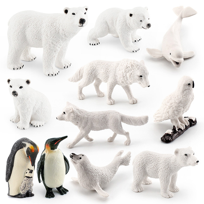 Exportación transfronteriza simulación de animales polares modelo de traje oso polar pingüino foca zorro blanco lobo ártico ornamentación búraro blanco
