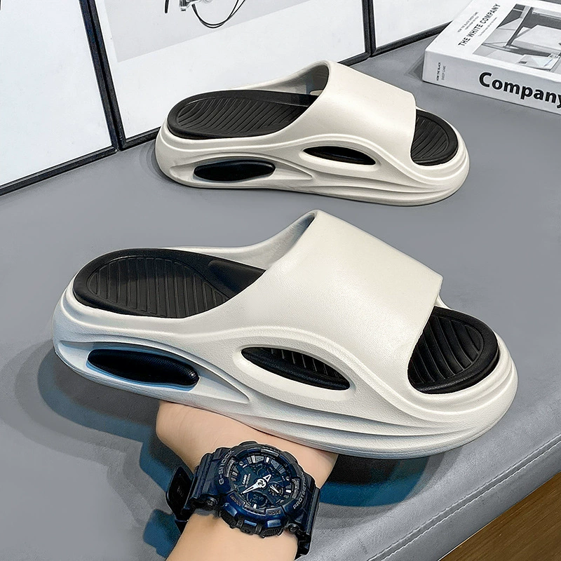 Новые летние тапочки для мужчин и женщин, нескользящие, против запаха, тапочки на толстой подошве, которые кажутся как наступить на дерьмо, парные тапочки для домашней и уличной носки.