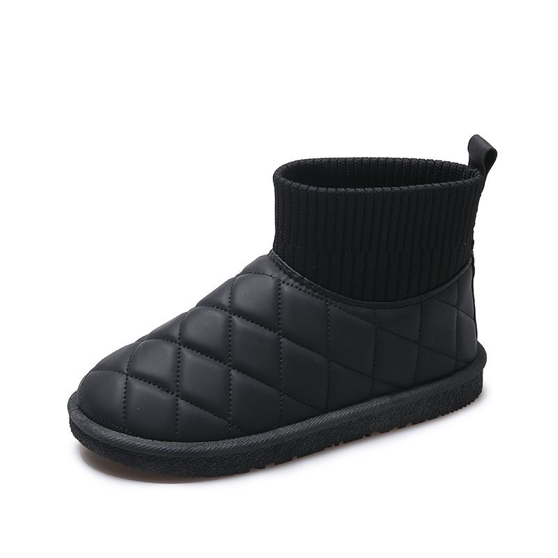 2025 nuevas botas de nieve de invierno modelo femenino más terciopelo engrosado pan cálido zapatos de algodón antideslizantes botas cortas del noreste Pu impermeable