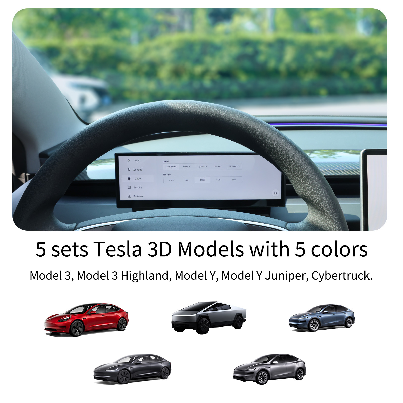 Suitable for Tesla Model 3/Y Car Display Screen 10.88, Does Not Block the Air Outlet, Supports Carplay, in Stock