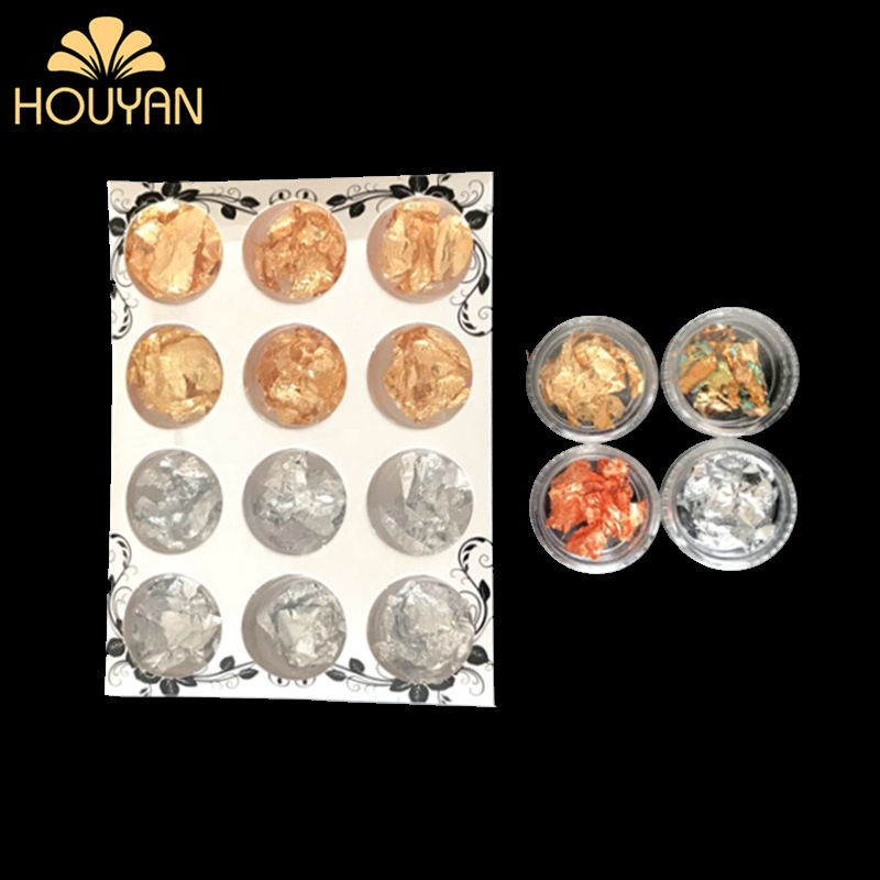 Nail art gold and silver foil paper full suit gold platinum bronze sunset safflower silver tin foil color according to the requirements of mixed suit Nail art gold and silver foil paper full suit gold platinum bronze sunset safflower silver tin foil color according to the requirements of mixed suit