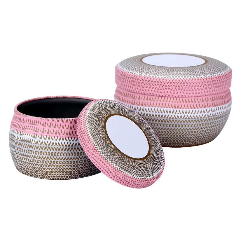 En stock fábrica directa hojalata latas de té caja de hierro aromaterapia vela latas de hierro de alta calidad latas de té grandes cantidades